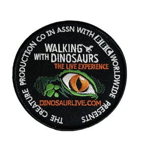 Walking With Dinosaurs Large Embroidered Patch Live Experience Eye 4" Round